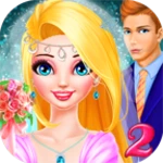 long hair princess wedding 2 android application logo